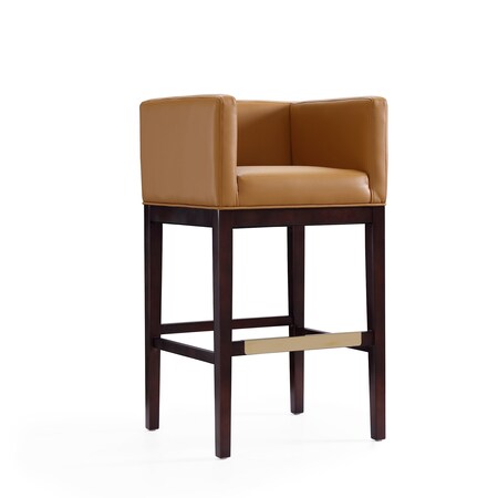 Manhattan Comfort Kingsley Barstool in Camel and Dark Walnut BS012-CL